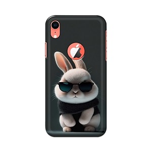 printfidaa printed hard back cover case for apple iphone xr logo view back cover cool baby rabbit -112