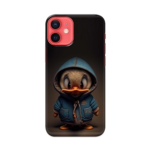 printfidaa printed hard back cover case for apple iphone 12 mini back cover animated duck -112