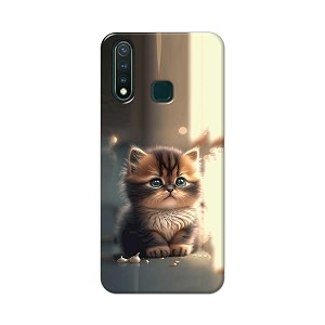 printfidaa printed hard back cover case for vivo y19  vivo u3 back cover cute cat -112