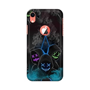 printfidaa printed hard back cover case for apple iphone xr logo view back cover mask man -112