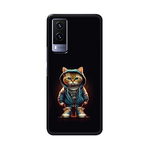 printfidaa printed hard back cover case for vivo v21e 5g back cover hipster cat -112