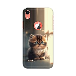 printfidaa printed hard back cover case for apple iphone xr logo view back cover cute cat -112