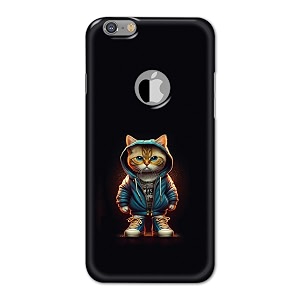 printfidaa printed hard back cover case for apple iphone 6 logo  iphone 6s logo back cover hipster cat -112