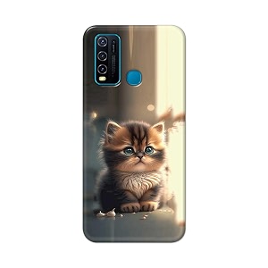 printfidaa printed hard back cover case for vivo y30  vivo y50 back cover cute cat -112
