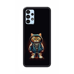 printfidaa printed hard back cover case for samsung galaxy a13 4g back cover hipster cat -112