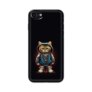 printfidaa printed hard back cover case for apple iphone 7  iphone 8  iphone se 2020  se2 2020  iphone se3 2022 back cover hipster cat -112