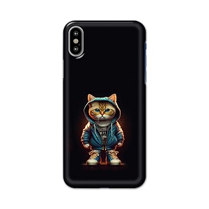 printfidaa printed hard back cover case for apple iphone x  iphone 10  iphone xs  iphone 10s back cover hipster cat -112
