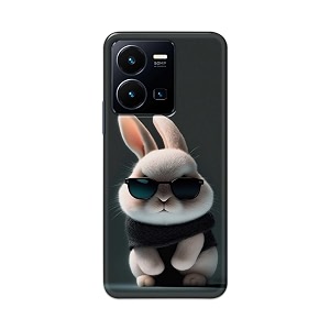 printfidaa printed hard back cover case for vivo y35 4g  vivo y22 back cover cool baby rabbit -112