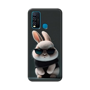 printfidaa printed hard back cover case for vivo y30  vivo y50 back cover cool baby rabbit -112