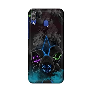 printfidaa printed hard back cover case for samsung galaxy m20 back cover mask man -112