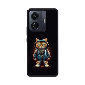 printfidaa printed hard back cover case for vivo iqoo z6 pro 5g  vivo t1 pro 5g  vivo s15e back cover hipster cat -112