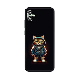 printfidaa printed hard back cover case for samsung galaxy m04  f04  a04e back cover hipster cat -112