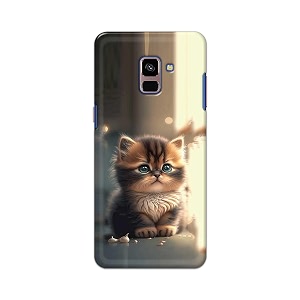 printfidaa printed hard back cover case for samsung galaxy a8 plus  a8 back cover cute cat -112