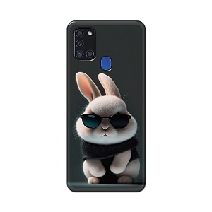 printfidaa printed hard back cover case for samsung galaxy a21s back cover cool baby rabbit -112