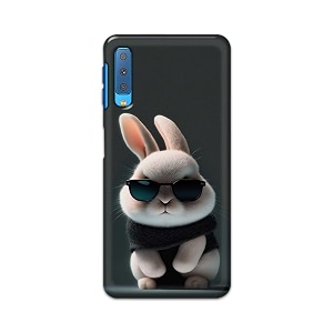 printfidaa printed hard back cover case for samsung galaxy a7 2018 back cover cool baby rabbit -112