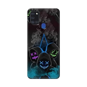 printfidaa printed hard back cover case for samsung galaxy a21s back cover mask man -112