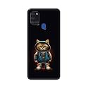PRINTFIDAA® Printed Hard Back Cover Case for Samsung Galaxy A21s Back Cover (Hipster Cat) -112
