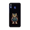PRINTFIDAA® Printed Hard Back Cover Case for Samsung Galaxy M20 Back Cover (Hipster Cat) -112