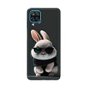 PRINTFIDAA® Printed Hard Back Cover Case for Samsung Galaxy A12 | M12 | F12 Back Cover (Cool Baby Rabbit) -112