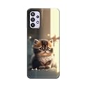 PRINTFIDAA® Printed Hard Back Cover Case for Samsung Galaxy M32 5G | Samsung Galaxy A32 5G Back Cover (Cute Cat) -112