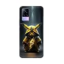 PRINTFIDAA® Printed Hard Back Cover Case for Vivo Y73 | Vivo V21e 4G Back Cover (Cartoon Cat) -112