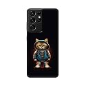 PRINTFIDAA® Printed Hard Back Cover Case for Samsung Galaxy S21 Ultra 5G Back Cover (Hipster Cat) -112