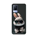 PRINTFIDAA® Printed Hard Back Cover Case for Vivo V21 5G Back Cover (Cool Baby Rabbit) -112