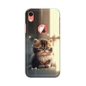 PRINTFIDAA® Printed Hard Back Cover Case for Apple iPhone XR Logo View Back Cover (Cute Cat) -112