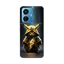 PRINTFIDAA® Printed Hard Back Cover Case for Vivo Y55 (2022) | Vivo T1 44W | Vivo iQOO Z6 44W Back Cover (Cartoon Cat) -112