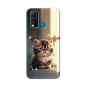PRINTFIDAA® Printed Hard Back Cover Case for Vivo Y30 | Vivo Y50 Back Cover (Cute Cat) -112