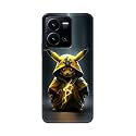 PRINTFIDAA® Printed Hard Back Cover Case for Vivo Y35 4G | Vivo Y22 Back Cover (Cartoon Cat) -112