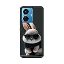PRINTFIDAA® Printed Hard Back Cover Case for Vivo Y55 (2022) | Vivo T1 44W | Vivo iQOO Z6 44W Back Cover (Cool Baby Rabbit) -112