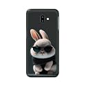 PRINTFIDAA® Printed Hard Back Cover Case for Samsung Galaxy J6 Plus | Samsung J6+ Back Cover (Cool Baby Rabbit) -112
