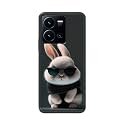 PRINTFIDAA® Printed Hard Back Cover Case for Vivo Y35 4G | Vivo Y22 Back Cover (Cool Baby Rabbit) -112