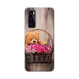 PRINTFIDAA Roses and Teddy Bear in The