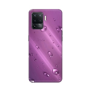 PRINTFIDAA Water Bubbles in Lilac Background Printed