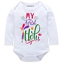 Printmate Cotton My First Holi Dress White