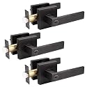 Priobrico Oil Rubbed Bronze Interior Door Handle Privacy Door Levers for Bedroom Modern Bathroom Door Knobs