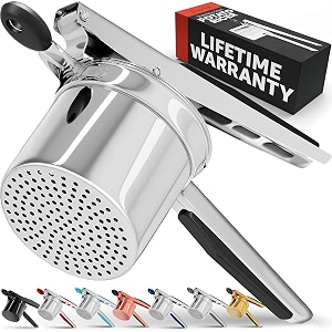 prioritychef potato ricer and masher makes light and fluffy mashed potato perfection 100 stainless steel