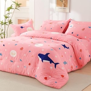 priscilla 200 gsm 400 tc kids glace cotton reversible cartoon printed double bed king size comforter with matching bedsheet 90  100 with 2 pillow covers set of 4 pieces design 17