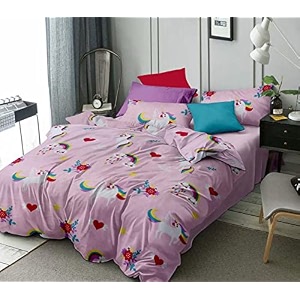 priscilla 200 gsm 400 tc kids glace cotton reversible cartoon printed double bed king size comforter with matching bedsheet 90  100 with 2 pillow covers set of 4 pieces design 8