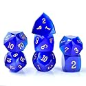 Prism Gemstone Dice Set D&D, Crystal Glass Dice Set, 7-Piece MultiFaceted Diamond-Cut Glass Gem DND Dice, Polyhedral RPG Dice for Dungeons and Dragons RPG MTG Role Playing Games