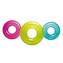 Inflatable Shiny Swim Tube Ring - Blow Up Floating Tube Raft Tube for Swimming Pool Beach for Age 8+ - Multi Color