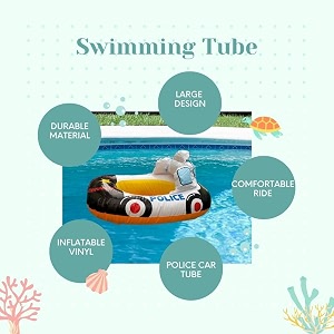 inflatable swim pool float water float ring tube swimming baby safety seat float ring red fire engine shape tube water toys air mattress for kids and adults yellow car swim tube