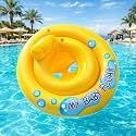 Inflatable Swim Pool Float Water Float Ring Tube Swimming Baby Safety Seat Float Ring Red Fire Engine Shape Tube Water Toys Air Mattress for Kids and Adults (Baby Float)