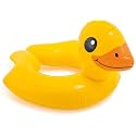Inflatable Swim Pool Float Water Float Ring Tube Swimming Baby Safety Seat Float Ring Red Fire Engine Shape Tube Water Toys Air Mattress for Kids and Adults (Duck Shaped Swimming Pool Ring)