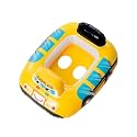 Inflatable Swim Pool Float Water Float Ring Tube Swimming Baby Safety Seat Float Ring Red Fire Engine Shape Tube Water Toys Air Mattress for Kids and Adults (School Bus)