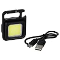 Pristar Small LED Flashlight 800 Lumens COB Rechargeable Keychain Mini Flashlight 4 Light Modes Portable Pocket Light with Folding Bracket Bottle Opener and Magnet Base for Fishing Walking Camping