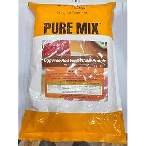 shivams bakers king pristine eggless cake premix powder all purpose veg cake mix for baking cake pastry-moist red velvet 1 kg pack of 1