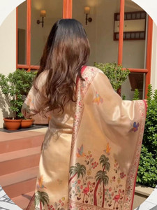 PRISTINO Printed Kurta Trouser Pant Dupatta